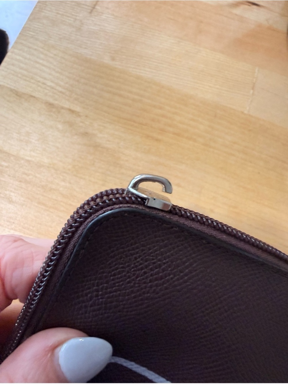 COACH Brown Signature Zip Pouch - Picture 4 of 4